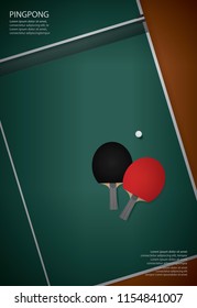 Pingpong Poster Template Vector Illustration