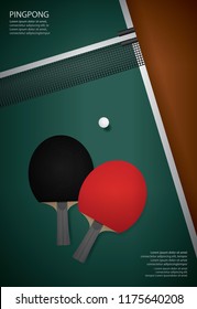 Pingpong Poster Template Vector Illustration
