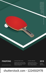 Pingpong Poster Template Vector Illustration