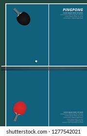 Pingpong Poster Template Vector Illustration
