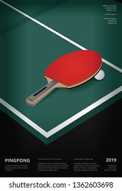 Pingpong Poster Template Vector Illustration