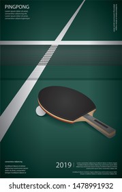 Pingpong Poster Template Vector Illustration