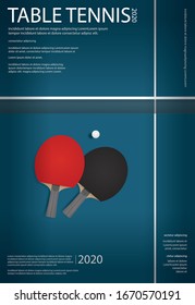 Pingpong Poster Template Vector Illustration