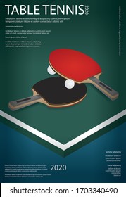 Pingpong Poster Template Vector Illustration