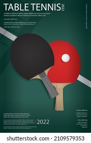 Pingpong Poster Template Vector Illustration