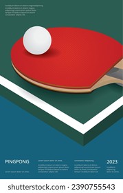 Pingpong Poster Template Vector Illustration