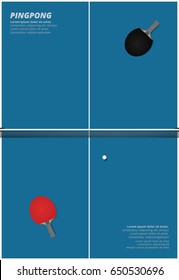 Pingpong Poster Template Vector Illustration