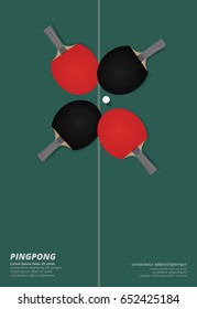Pingpong Poster Template Vector Illustration