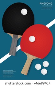 Pingpong Poster Template Vector Illustration