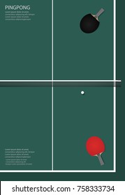 Pingpong Poster Template Vector Illustration