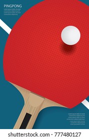 Pingpong Poster Template Vector Illustration