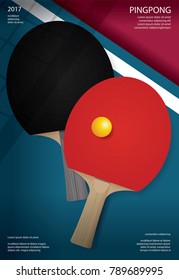 Pingpong Poster Template Vector Illustration