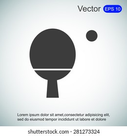 Ping-pong racket and ball