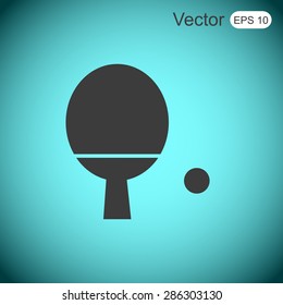 Ping-pong racket and ball