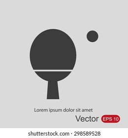 Ping-pong racket and ball