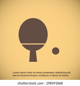 Ping-pong racket and ball 