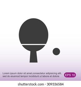 Ping-pong racket and ball