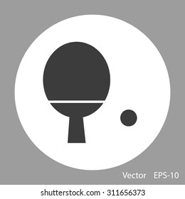 Ping-pong racket and ball