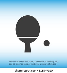 Ping-pong racket and ball