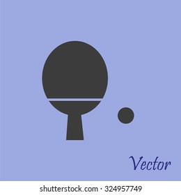 Ping-pong racket and ball