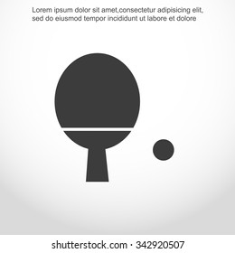 Ping-pong racket and ball
