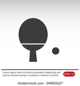 Ping-pong racket and ball