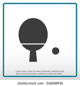 Ping-pong racket and ball