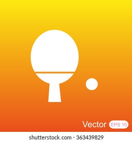 Ping-pong racket and ball