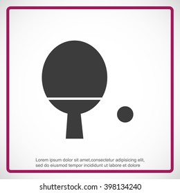 Ping-pong racket and ball