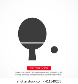 Ping-pong racket and ball
