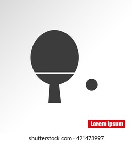Ping-pong racket and ball
