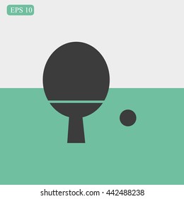 Ping-pong racket and ball