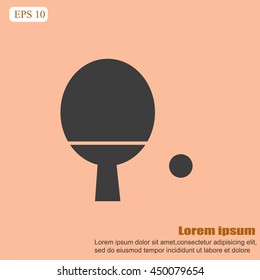 Ping-pong racket and ball
