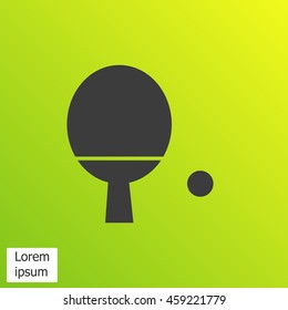 Ping-pong racket and ball
