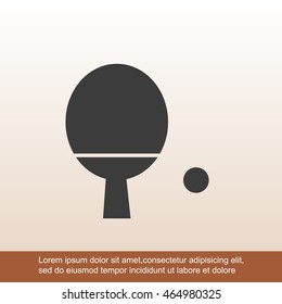 Ping-pong racket and ball