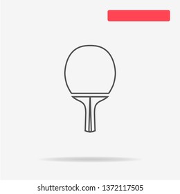 Ping-pong racket icon. Vector concept illustration for design.
