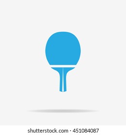 Ping-pong racket icon. Vector concept illustration for design.
