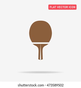 Ping-pong racket icon. Vector concept illustration for design.