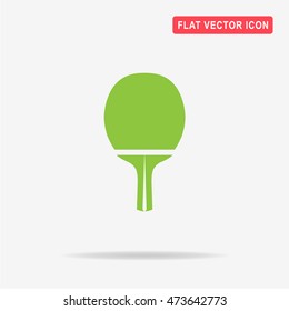 Ping-pong racket icon. Vector concept illustration for design.