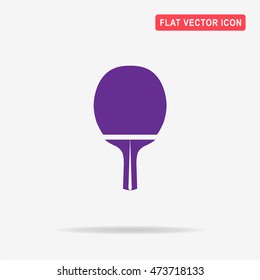 Ping-pong racket icon. Vector concept illustration for design.