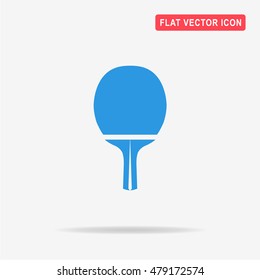 Ping-pong racket icon. Vector concept illustration for design.