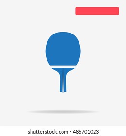 Ping-pong racket icon. Vector concept illustration for design.