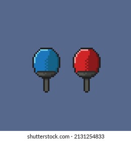 ping-pong racket in pixel style