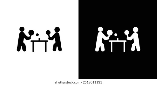 Ping-pong, table tennis icon logo set vector
