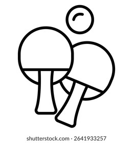 Ping-pong table tennis icon Thin line vector design