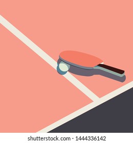 Ping-pong table tennis poster design illustration