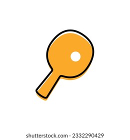 Diseño del logo del vector del deporte de ping pong