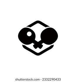 Pingpong table tennis sport vector logo design