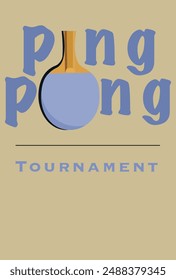 Ping-pong tournament poster design. Table tennis cover.