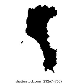 Pingtung County Map, County der Republik China, Taiwan. Vektorgrafik.